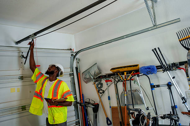 Professional Garage Door Panel Replacement technician working in Oswego, KS